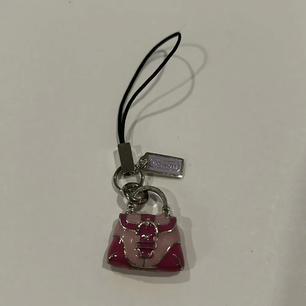 NWOT Vintage COACH Mini Purse Charm Lanyard Cell Phone Charm
